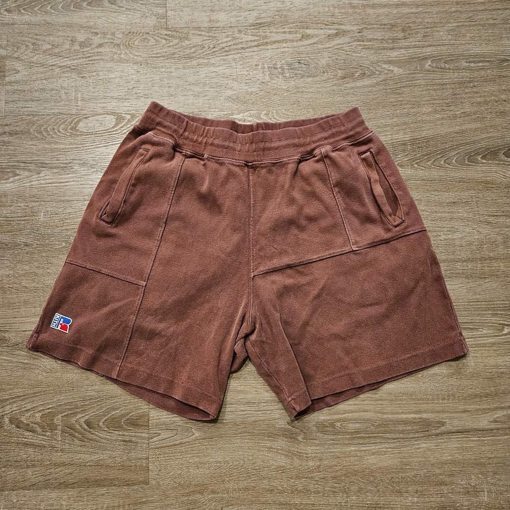 Kith x Russell Athletic Reverse Jersey Shorts Mens Small Amber Brown SS19 2019